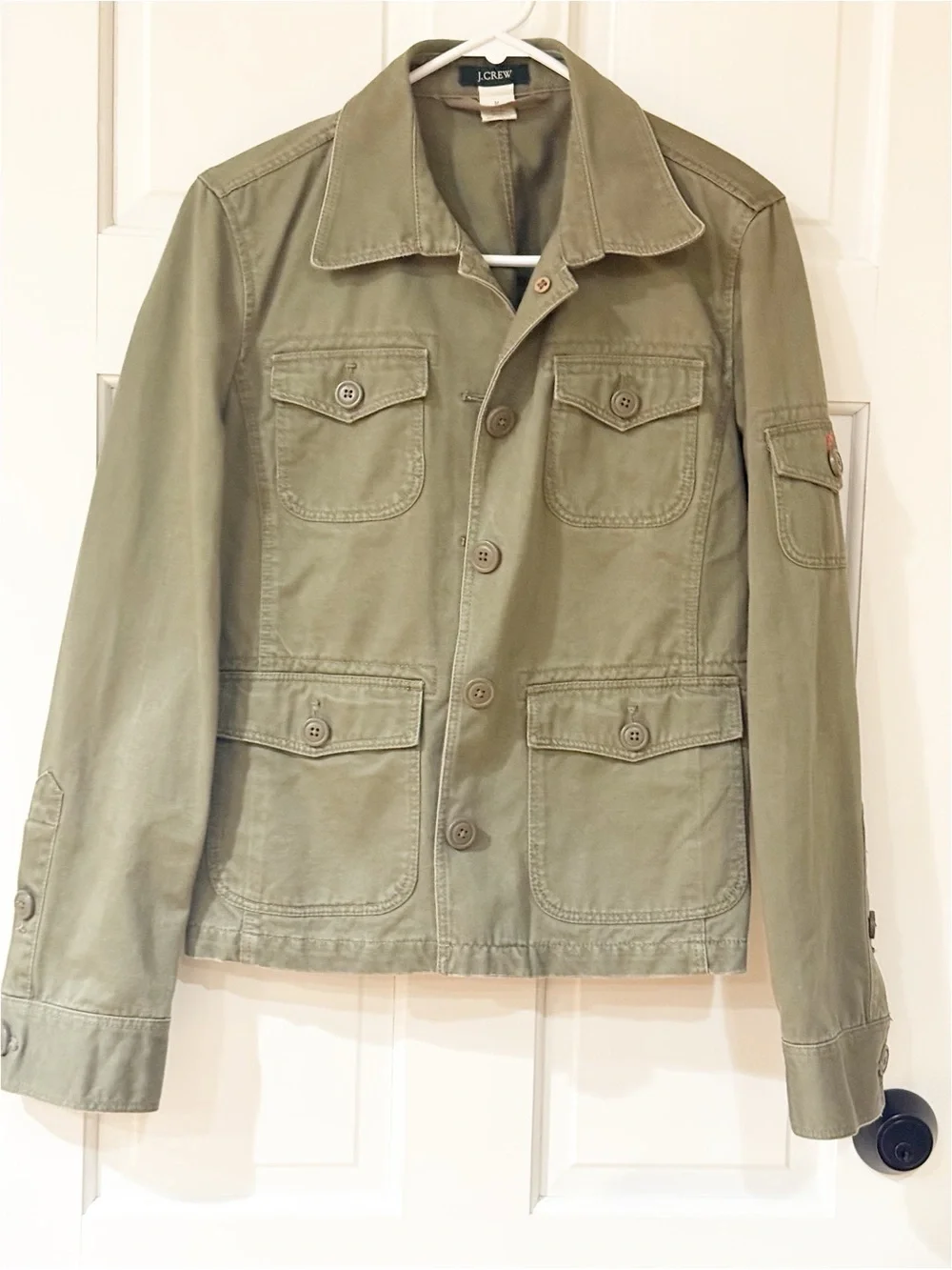 J.Crew Downtown Field Jacket in Olive Green M